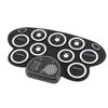Drum Pads with Speakers Roll Up Drum Set Electronic Drum Set USB Rechargeable  Speaker Kids Roll Up Drum Practice Pad White