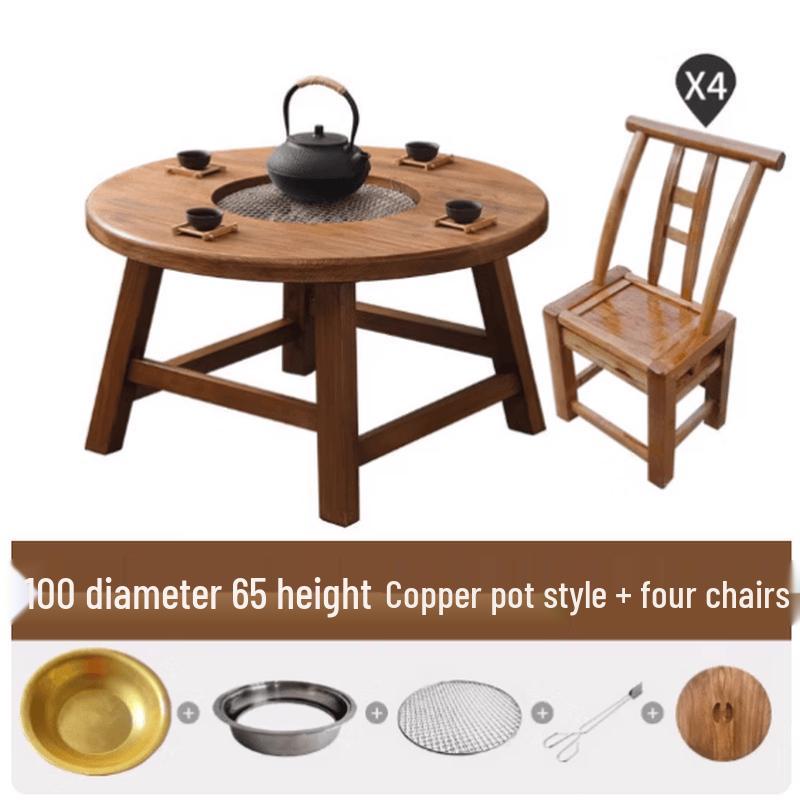 JINGGENG Old Elm Outdoor Tea & BBQ Table