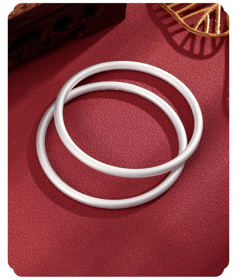 Женский браслет из стерлингового серебра 999 пробы: Древний метод, Сплошной круг, Студенческая версия, Рождественский подарок.