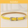 Solid Color Simple Metal Buckle Decoration Women Casual Belt For Daily Use