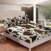 Постельное белье из трех частей с принтом текстуры коровьей шкуры для взрослых и детей