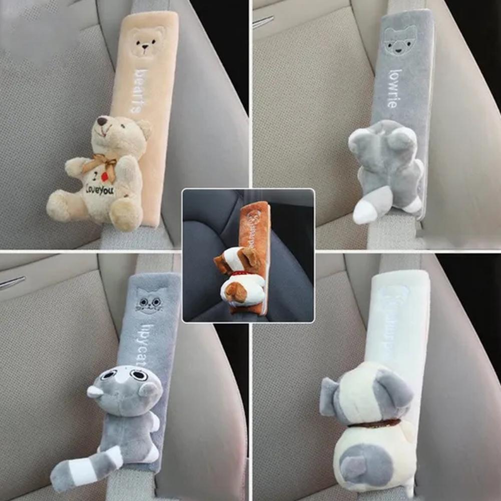 Car Seat Belt Shoulder Protection Cover Cute Personality Cartoon Protection Safe Cover Auto Interior Decoration Supplies Tools