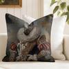 Zebra Dressed Up Portrait Cushion Cover Eco Linen Pillow Case DoubleSided Print Breathable Durable Zipper Home Decor Gift