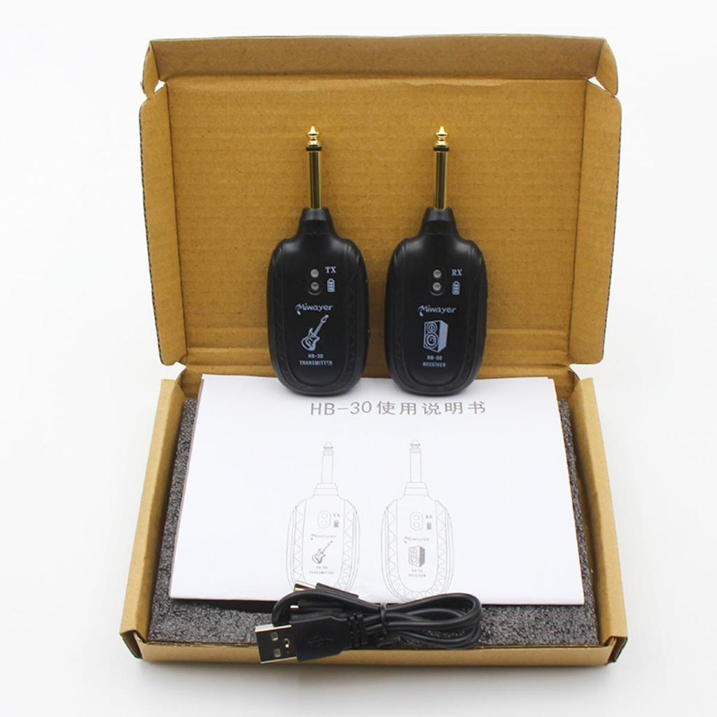 Гитарная беспроводная система HB-30 УВЧ-передатчик-приемник для бас-гитары электрогитары