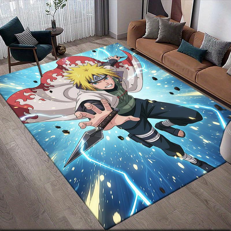 Naruto Minato Theme Anti-Slip Rug, Rectangular Carpet for Bedroom, Living Room & Game Area