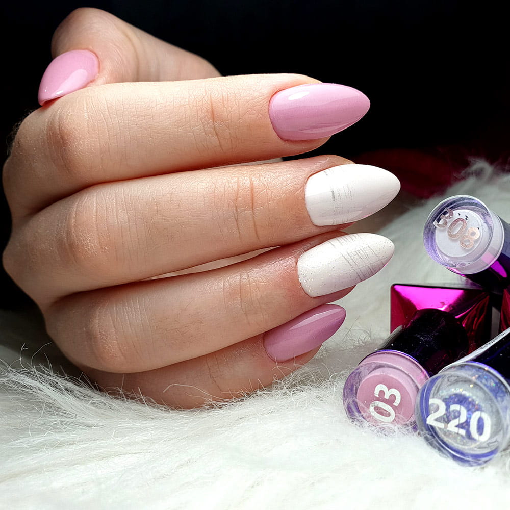 Lakier Hybrydowy Led/Uv Gel Polish Mollylac Glamour Women Nr 3 Powder Pink Dress 10 G