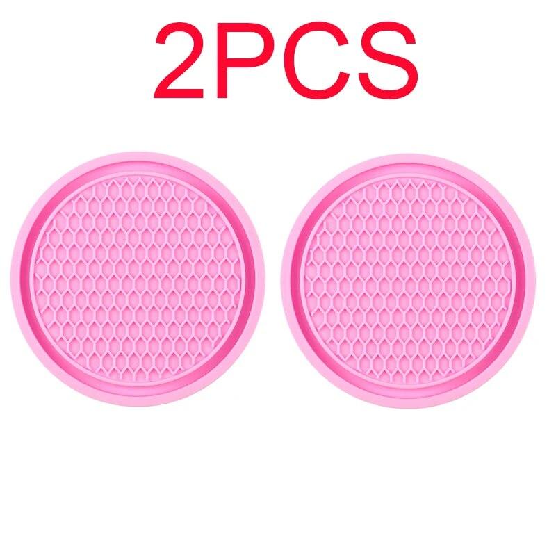 Автомобильный Нескользящий коврик для чашки с водой, украшение со стразами, авто интерьер для украшения автомобиля, аксессуары для тюнинга транспортных средств