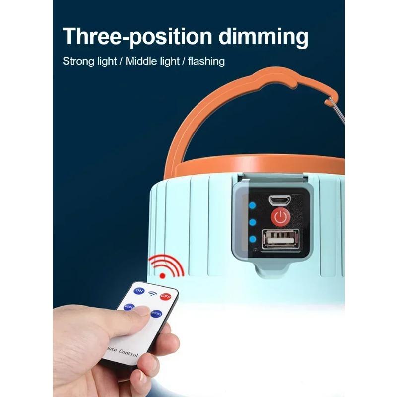 Solar LED Camping Light Portable Outdoor Emergency Lights USB Rechargeable Bulb For Outdoor Tent Lamp High Power Lantern For BBQ