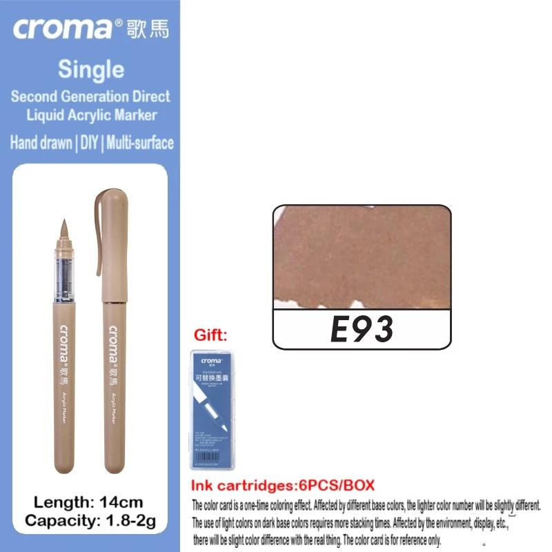 Набор многоразовых акриловых маркеров Croma 160/1 Colors с мягким наконечником, смываемые акварельные кисти, школьные принадлежности