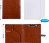 Leather Clipboard Padfolio Portfolio Organizer With Card Holder 2pcs Letter Size Writing Pad for Interview Business