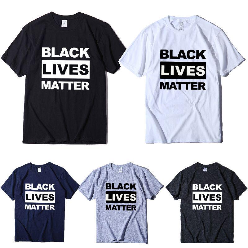 Стильная черная футболка 'Black Lives Matter' против расизма для унисекс, повседневная и удобная