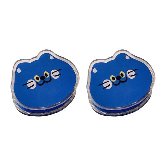 2Pcs Double-Sided Binder Clip Cartoon Cat And Dog Note Holder Clips
