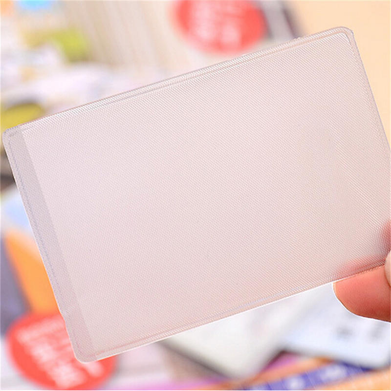 10Pcs Pvc Credit Card Holder Protect Id Card Business Card Cover Clear Frosted