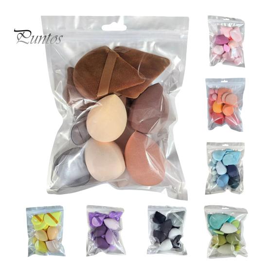 14Pcs/Set Powder Puff Makeup Sponge Kit Latex Free Foundation Blending Liquid Powder Cream Application Beauty Sponge Blender Women Makeup Tools