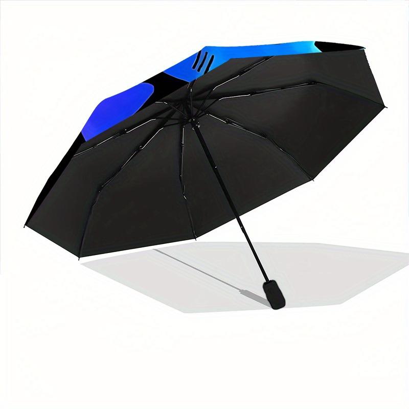 1pc Shark Pattern Automatic Umbrella - 8-Rib Foldable Design, Outdoor Adventures, and Family Celebrations yy250829054