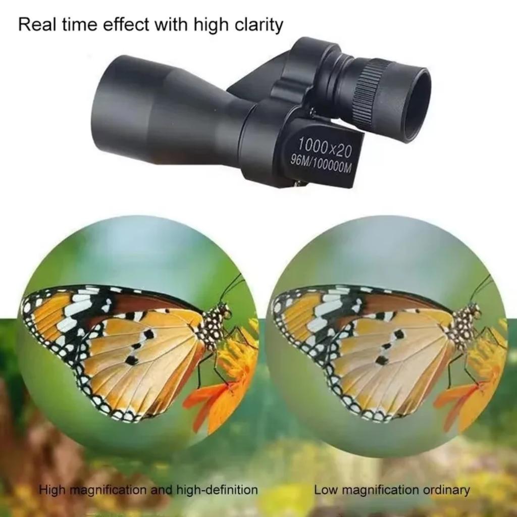 Portable Resin Mini Pocket Monocular Telescope 1000x20 High Magnification Zoom Outdoor Fishing Telescope for Hunting Camping
