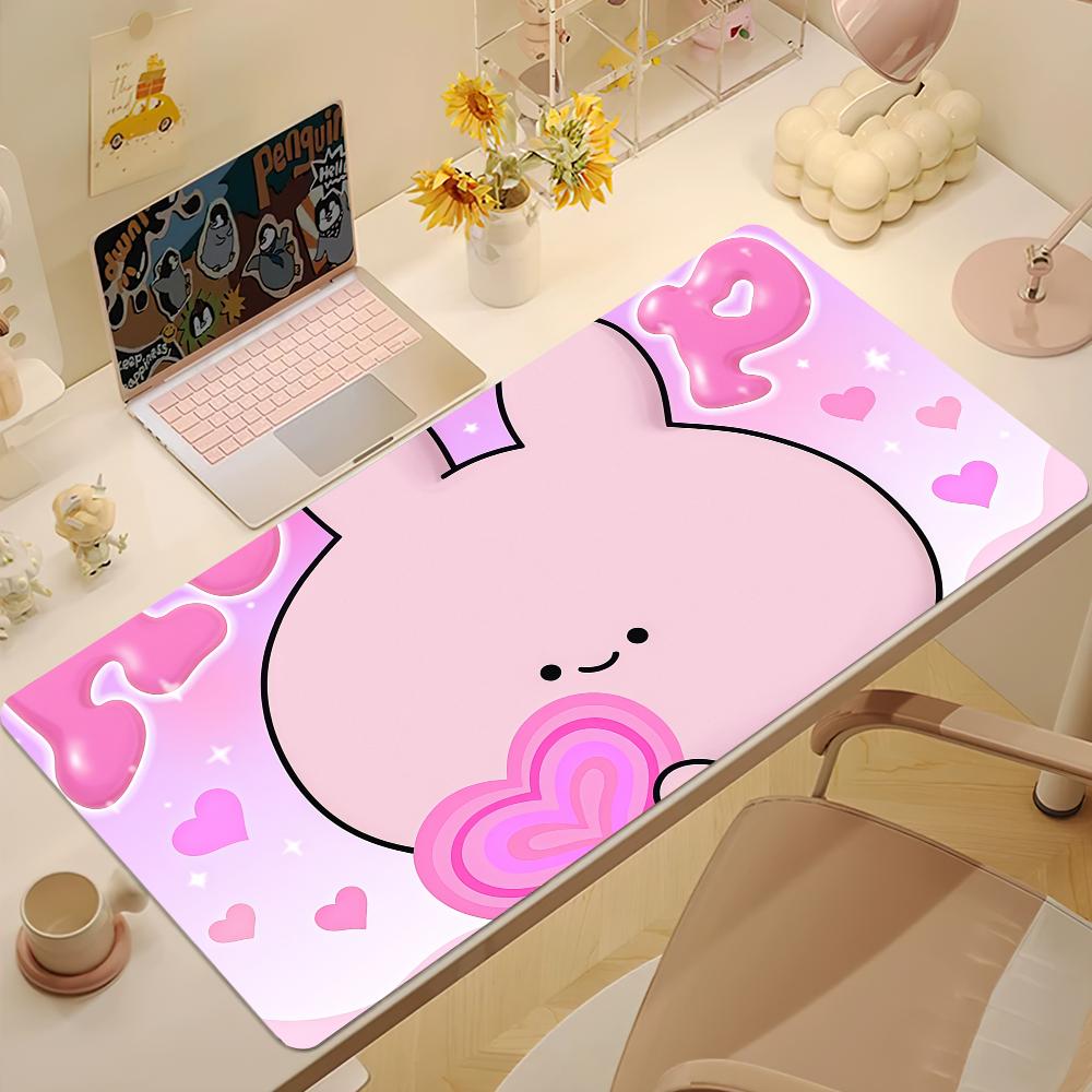 Mouse S A-Asamimichan Pad Bunny Large Mouse Cute Mat Pad Anti-slip Computer Game Big Cartoon Keyboard Office Rubber PC Mice