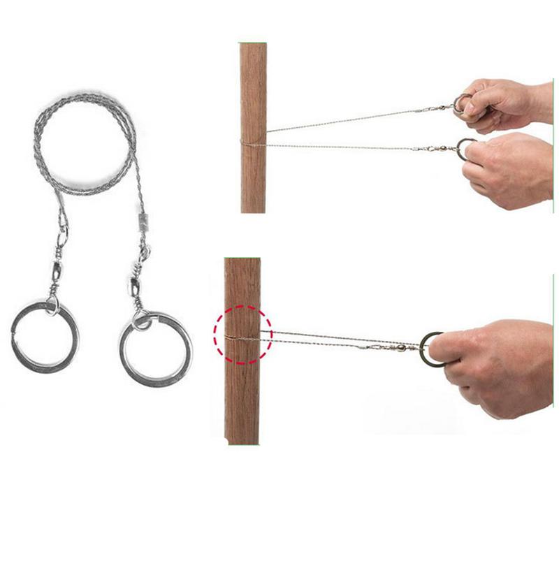 Практичная аварийная ручная цепная пила, снаряжение для выживания, ручная пила из нержавеющей стали, кольцо для путешествий, инструмент для кемпинга, пешего туризма