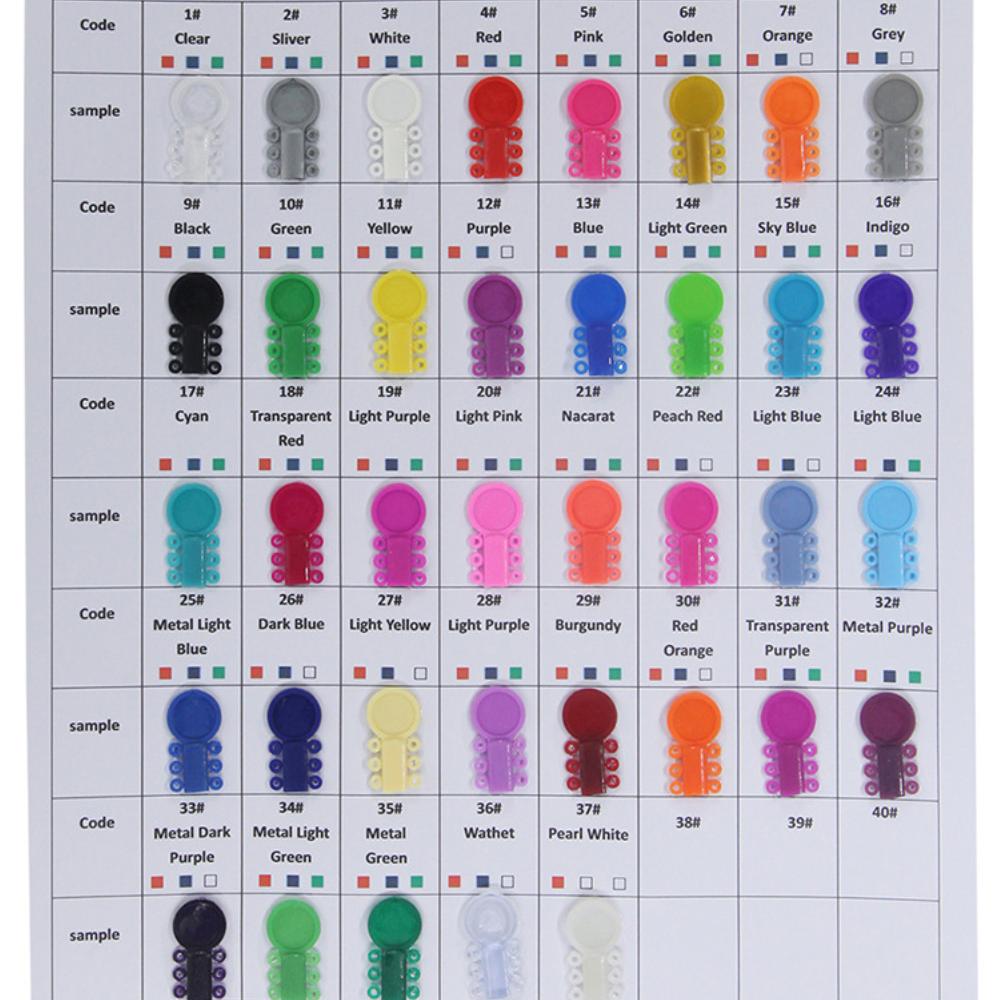 1 упаковка = 1040 шт./40 палочек, ортодонтические лигатуры, зубные резинки для брекетов, подтяжки, 38 цветов на выбор