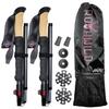 Rothwild German Trekking Carbon Set of Ultra High Mountain Storage Bag Walking Climbing Poles, складные, 2, легкие, прочные, для скалолазания,