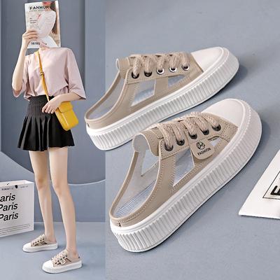 Летняя мода 2025 Женские полушлепанцы Дизайнерские перфорированные клоги Сандалии на шнуровке Женские пляжные сандалии Дышащие Sandalias De Mujer