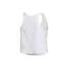 Adidas Укороченный топ без рукавов с буквенным принтом, женские топы белого цвета GL7277