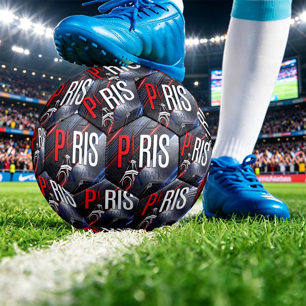 France Football Напечатанный Размер 5 Футбольный Мяч Износостойкий Стандартный Тренировочный Мяч для Взрослых Подарок для Фанатов для Матчей в Помещении и на Открытом Воздухе Спортивный