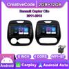 8 дюймов для Renault Captur Clio 2011-2018 с кнопкой Android автомобильный радиоприемник мультимедийный плеер навигация стерео GPS 2 Din Carplay 2 + 32 ГБ
