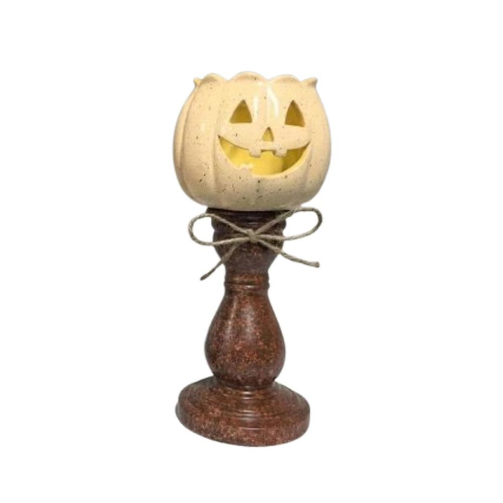 Vintage Style Halloween Pumpkin Lamp Antique Finish Tealight Candle Holder Lamp Autumn Home Decor