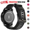 Нейлоновый ремешок 20 мм 22 мм для Samsung Galaxy Watch 7 FE 6 5 4 40 мм 44 мм, плетеный ремешок для Huawei GT5 Pro 46 мм GT4/3Pro, спортивный браслет