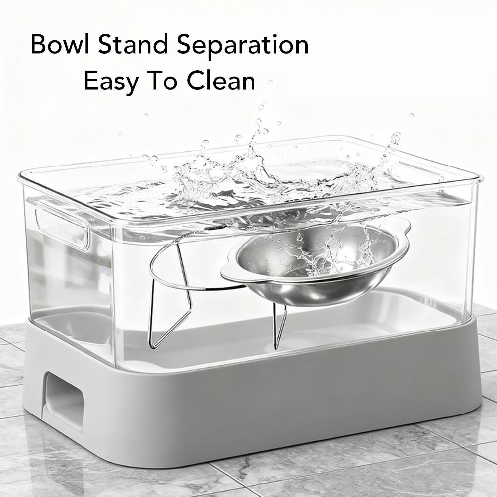 5.9" Wide Bowl Elevated Pet Bowl 15° Tilted Cat Food Bowl Durable Raised Cat Bowl Home Use
