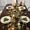 6pcs PVC Christmas Pine Needle Napkin Ring Simulation Napkin Buckle Creative Napkin Holder  Xmas