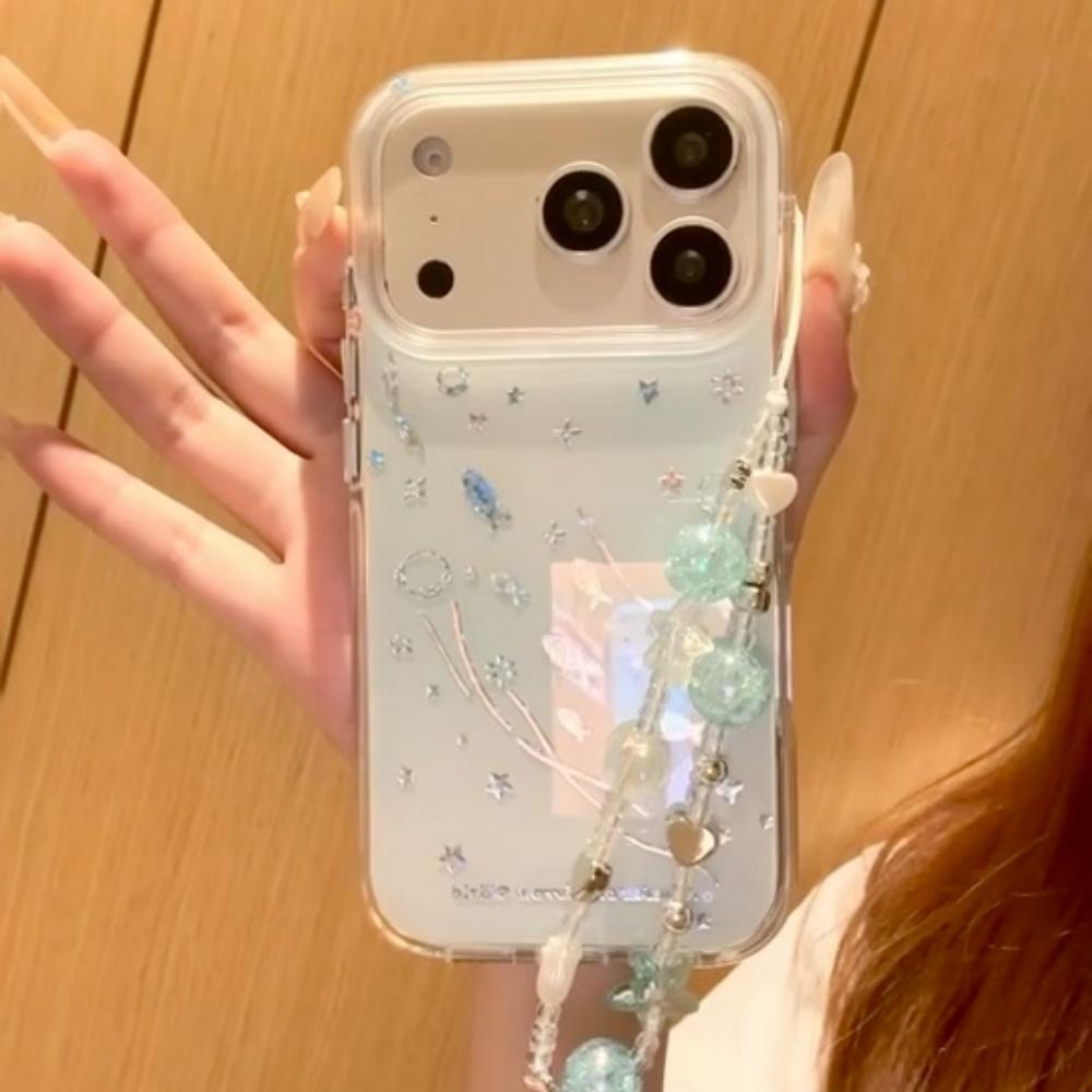 Милый Синий Мультяшный Золотая Рыбка Чехол для iPhone 17 Pro Max Стиль Ins Модный Защитный Чехол для Женщин