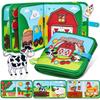 Toddlers Montessori Toys Farm Animal Story Busy Cloth Book Preschool Learning Fine Motor Toys Kids Early Education Felt Book