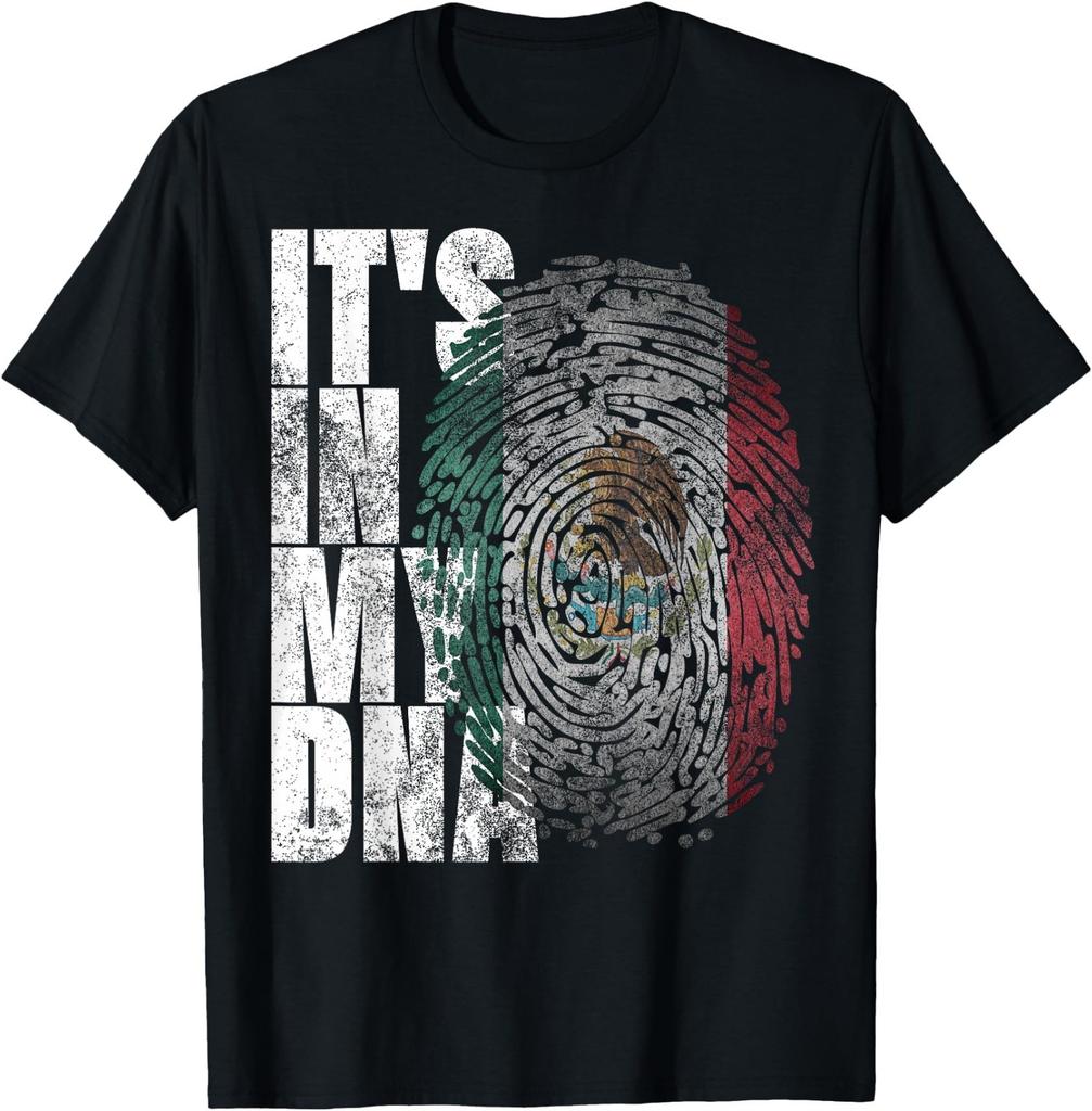 It's in My DNA Mexican Proud Hispanic Gift Mexico Flag T-Shirt