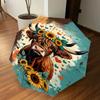 1PC Cow Sunflowers Automatic Open/Close Umbrella Compact Folding Umbrella with 8-Rib Shaft lightweight esign, Highquality Fabric1152A
