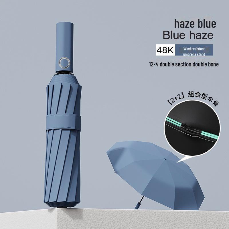 Автоматический складной зонт из 72 костей для мужчин и женщин — большой, двойного назначения: от солнца и дождя