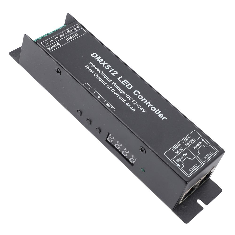 4 Channel DMX512 Decoder 12V-24V DC RGBW LED Controller LED Strip Controller LED Strip Light