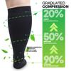 1 пара больших компрессионных носков 2XL-7XL для женщин и мужчин 20-30 мм рт. ст., широкие гольфы для занятий спортом, бега, йоги