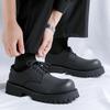 Fashion Men's Leather Shoes Thick Bottom Soles Wear-resistant Thick Soles Business Shoes Men's Formal Oxfords Shoes Men Footwear