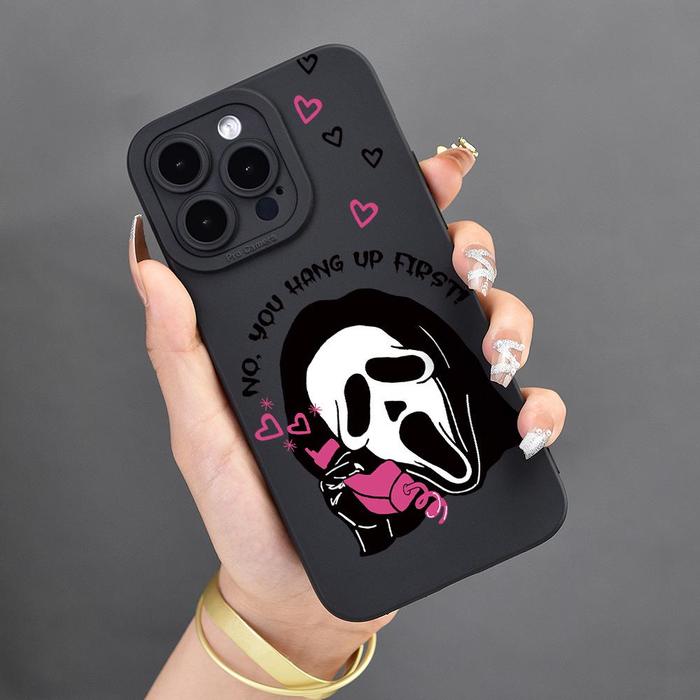 Защитный чехол Ghost Face Monster Skull с полным покрытием объектива и защитой от падений для Apple iPhone 15.