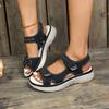 Fashion 2024 Women's Designer Sandals Summer New Women's Leather Lightweight Casual Wedge Thick Sole Shoes Outer Non-Slip Shoes