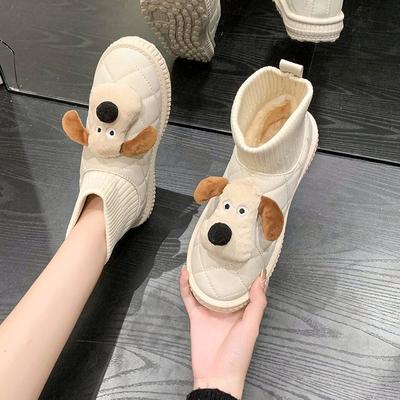 Милые мультяшные зимние сапоги женские зимние бархатные утолщенные термохлопковые ботинки женские зимние хлопковые сапоги