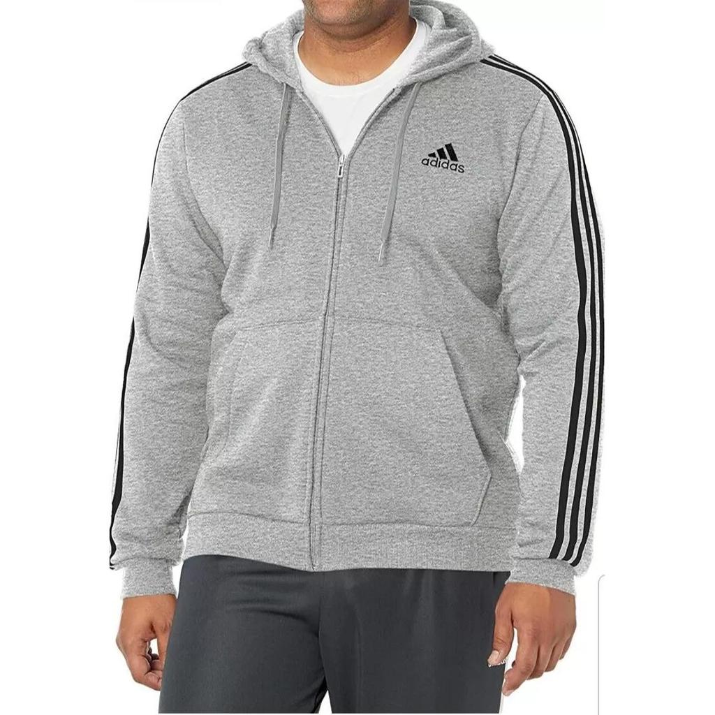 adidas Мужская куртка с капюшоном и длинным рукавом, накидка с логотипом, серая HB0041