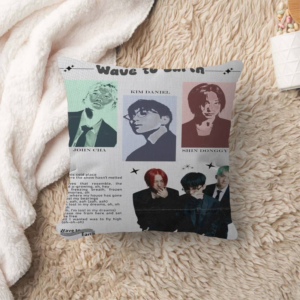 WWave To Earth Summer Flows Personalized Pillow Cover Kids Bedroom Wild Party Decor Pillowcase kid Birthday shower Gift