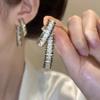 Tide Metal Fringed Earrings, High-end Temperament, Long Stud Earrings, Women's Exaggerated Earrings.