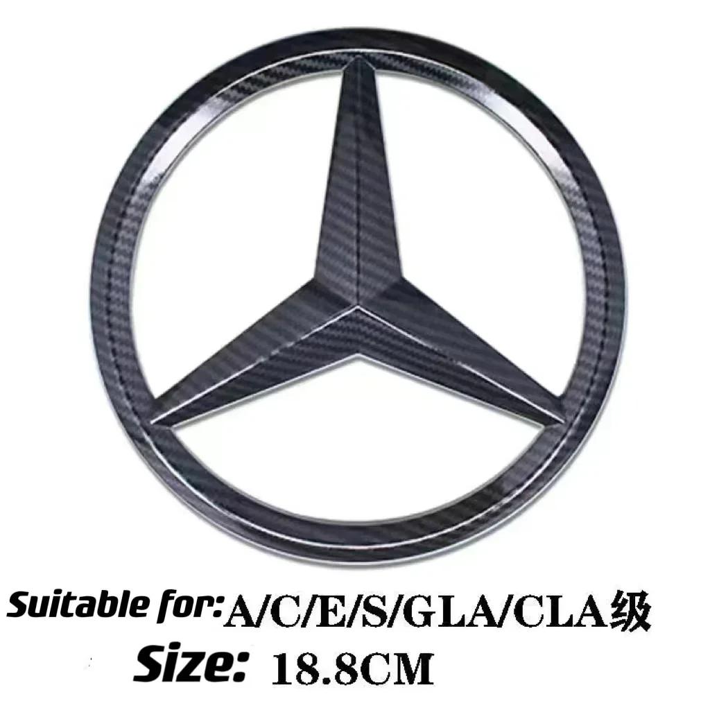 xmfk4 ABS Car Front Grille Badge Decal Cover Emblem for Mercedes Benz W204 W205 W210 W211 W212 W213 C E Class GLA GLK ML GLC GLE