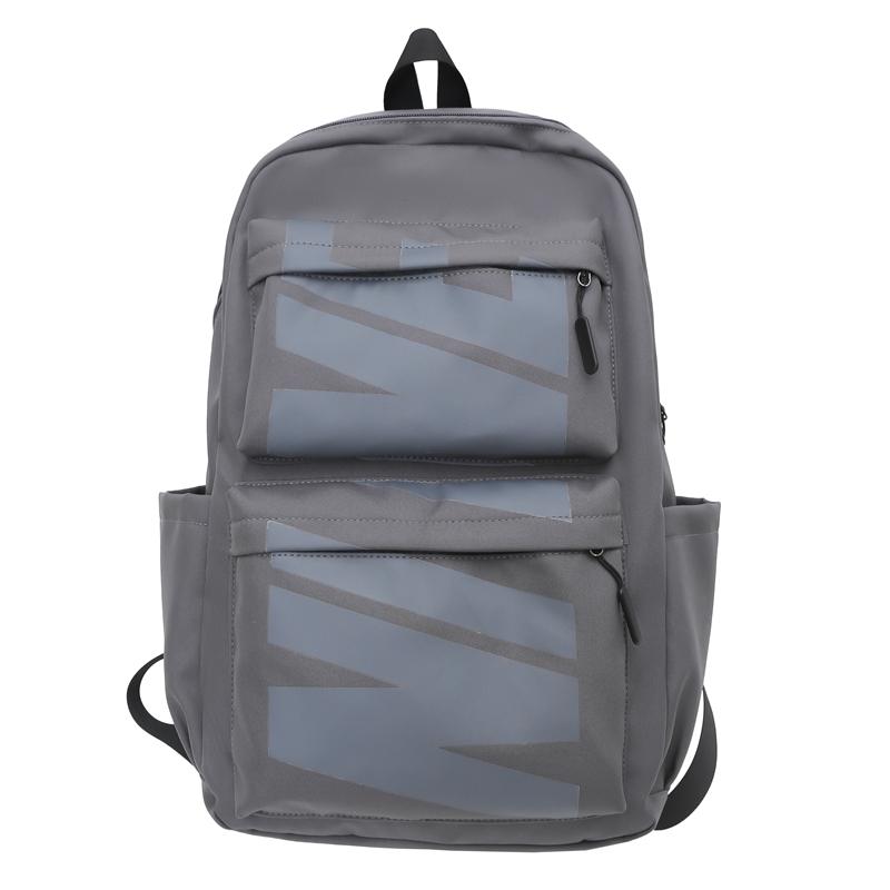 Men Large Capacity Backpack Middle School Student Schoolbag Lightweight Nylon Waterproof Travel Backpack