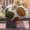 Mystical Mushroom Garden Theme Automatic Umbrella Compact 8-Rib Design Sturdy Construction Durable Umbrella Stylish Accessory