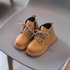 Детские ботинки для мальчиков, однотонные, для девочек, повседневные, ботильоны, модные, детские, школьные, с круглым носком, хлопковые, с нескользящими боковыми молниями